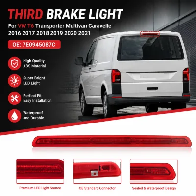 Third Brake Light for VW T6 Transporter Multivan Caravelle 2016 2017 2018 2019 2020 2021 High Mount Stop Lamp 7E0945087C