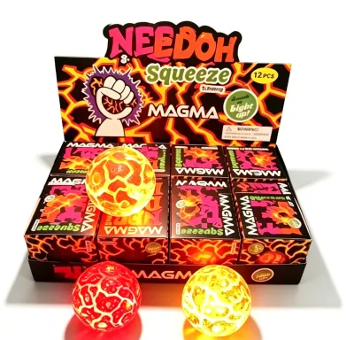 Hot Selling Cross-border Sparkling Meteorite Stress Relieving Toy, Slow Rebound Sensory Squeezing Stress Relieving Luminous Ball