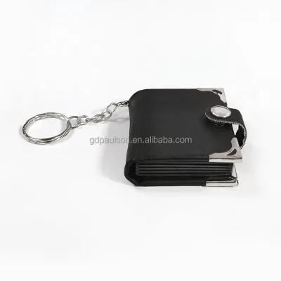 PU Leather Keychain Photo Album Mini DIY Self-Stick Photos Silk Screen Printing Gift