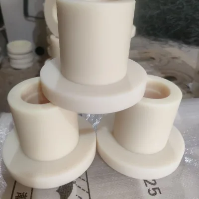 Dual Advantage POM Material Flanged Shaft Sleeves 25mm Bore Diameter Self-Lubrication Wear Resistance for Efficient Housings