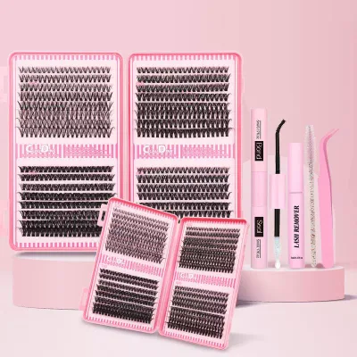 Handmade Large Capacity Eyelash Book 20D-100D Individual D for Diy Eyelash Extension Kit Pre-cut Segment Cluster Lashes Silk