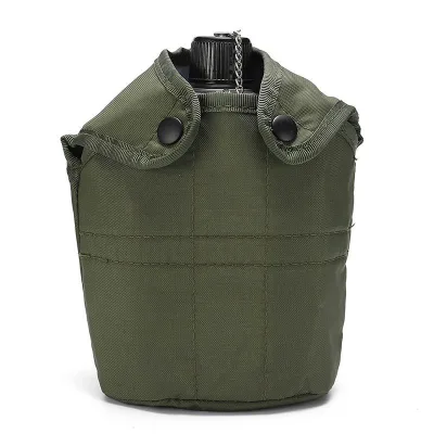 Outdoor Camping Tactical Kettle Portable Picnic Lunch Box Alcohol Stove Survival Mountaineering Canteen Water bottle kit