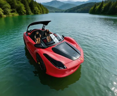 Electric Water Floating Jet Ski Boat for 5 Seater Non-Inflatable LLDPE Material Car Boat