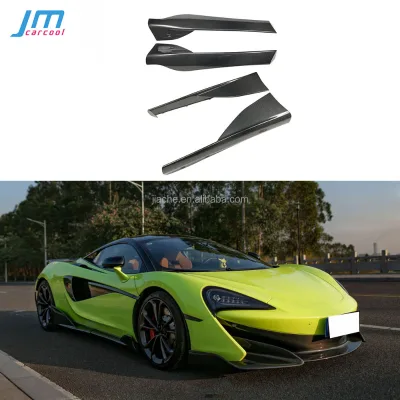 4PCS Dry Carbon Fiber Side Skirts Aprons for McLaren 540C 570S 570GT 600LT Style Body Kit Bumper Covers