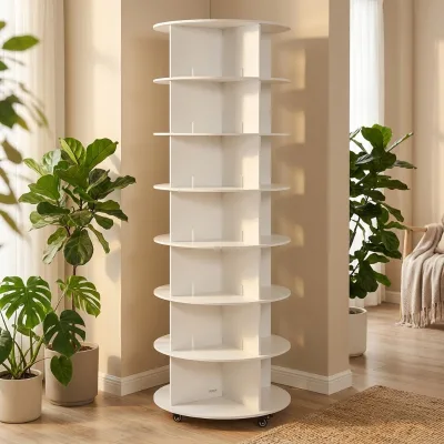 Wholesale Modern Living Room Rotating Shoe Rack 360 Freestanding Tower Large Capacity Storage Organizer Manufacturer