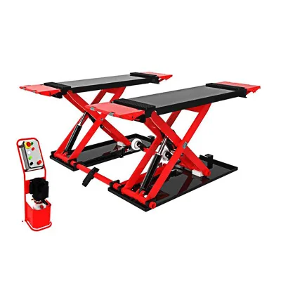 Automatic Scissor Lift Platform for Car Wash Hydraulic Drive with Electric Actuation