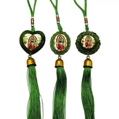 Hot-selling Car Pendants Crystal Car Pendants Decorative Glass Crystal Pendants Car Accessories Maria Jesus