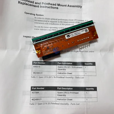 Assy 9550 Thermal Transfer Printer Kce-107-12pat2-lpa 406315 Spare Lpa 107 Printhead
