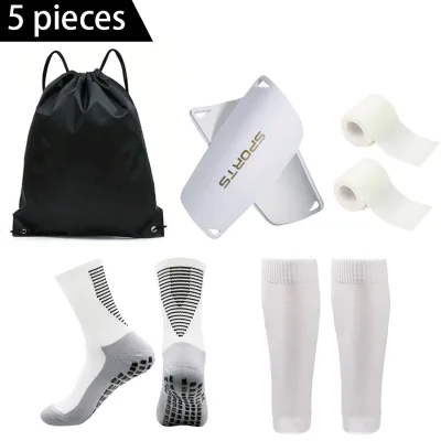 2026 Hot Selling Five-piece Soccer Kit Set, World Soccer Grip Socks,Cup Sleeve Sock, Plate Guards,tape and Storage Bags