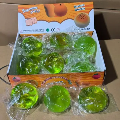 Cross-border Best-Selling Green Pink Plastic Apple Squeeze Toy-Stress Relief Venting Soft Slow-Rebound Squishy-Wholesale