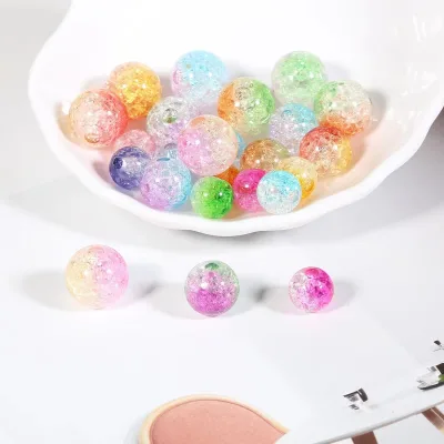 Wholesale 500grams/bag 8mm 10mm 12mm 14mm Rainbow Fantasy Color Acrylic Beads for Earring Jewelry Making