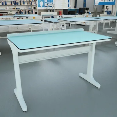 Modern Ergonomic School Furniture-Double Seater Plastic Desk Chair Set for Classroom Training for Students Laboratory Furniture