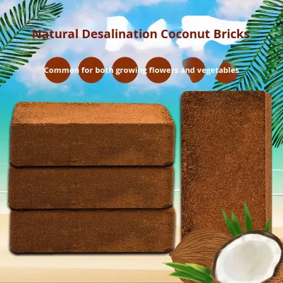 Large Coconut Coir Block Eco-friendly Garden Pot Nutrient Soil Flower Vegetable Plant Growing Coarse Shell Bran Fertilizer