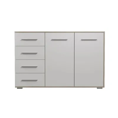 95cm H Plywood Laminate Board Clean Lines Design Chest Drawers with 4 Drawers for Bedroom Living Room Display Storage Furniture