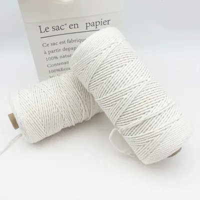E-Magic 3mm 100% Cotton Eco-Friendly Macrame Rope Twisted Cord for DIY Crafts Wall Hanging Plant Hanger Gift Wrapping