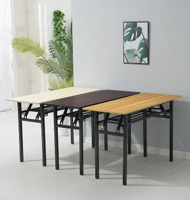 Simple Folding Table Rectangular Training Table Learning Folding Table Convenient Storage Space Saving for Study