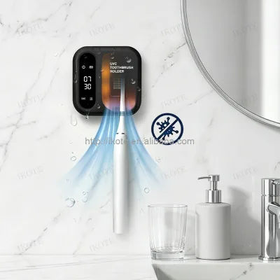 Induction Sensor Toothbrush Sterilizing Holder Auto Fan Temperature Heating Dry Compact Wall Mount Waterproof Toothbrush Storage