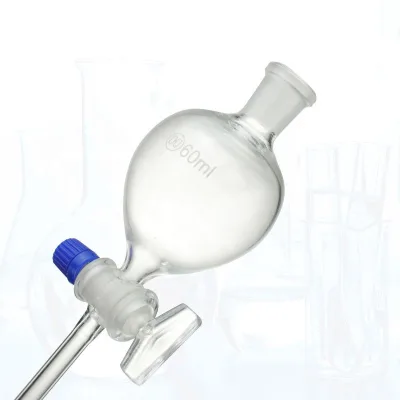 4Biolab 60ml Borosilicate Glass Funnel Dosing Funnel Spherical Separating Funnel