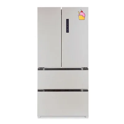 448L Modern French Style Stainless Steel Water Dispenser Refrigerator with Touch Screen Smart App-Controlled Household Use