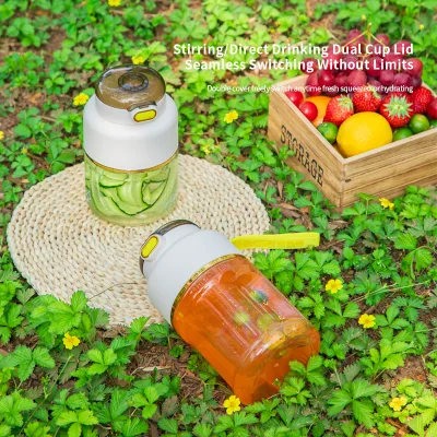Portable Ice Crusher Electric USB Mini Wireless Fruit Juicer Sports Blender Automatic Pulp Ejection Quiet Motor Household Hotel