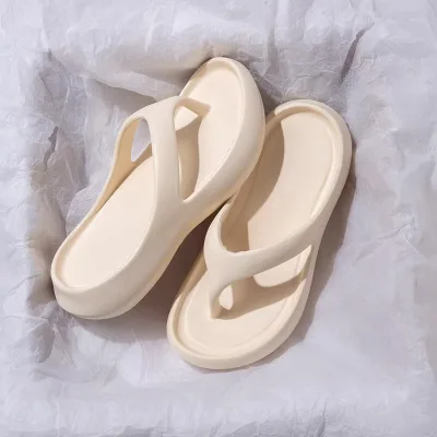 High Quality White Tropical Beach New Style Leisure Thick Bottom Lady Foam slippers Flip Flop