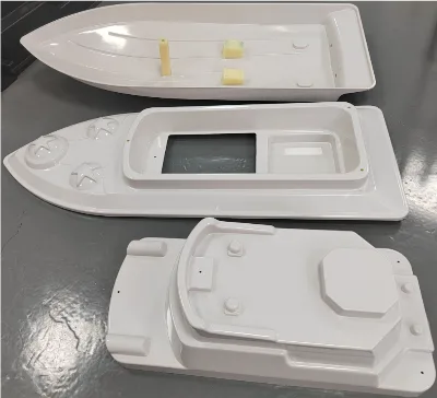 Custom Plastic ABS/PP/PE/PC/PVC 1-12mm Thickness Vacuum Forming Carcasa De Bote Mini Bait Boat Hull