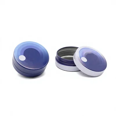 Round Child Resistant Tin Box Twist Lock Safety Storage Metal Canister Custom Packaging