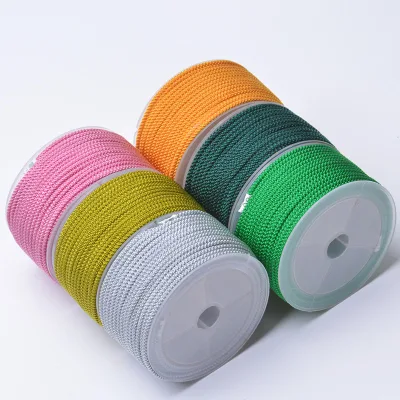Wholesale 2mm 3mm Multi Color Nylon Round Braided Cord for DIY Bracelet Necklace Jewelry Making Accessories