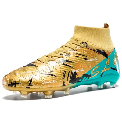 Lightweight Soccer Cleats with Synthetic Upper Knitted Ankle Collar TPU Studs for Firm Ground Speed and Ball Control