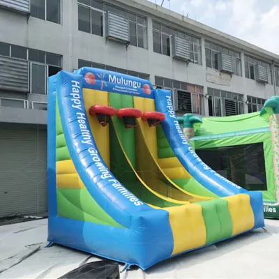 Carnival Fun Game 3 Hoops Inflatable Basketball Hoop Game for Sale