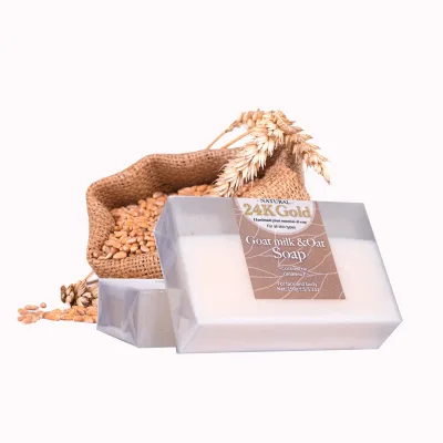 24K Gold Foil Cinnamon Honey Coconut Milk Cucumber Hyaluronic Kojic Acid Orange Turmeric VC Soap