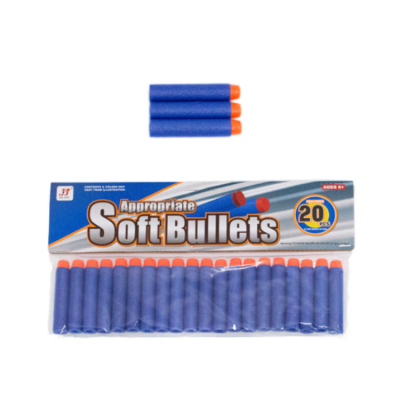 20pcs Round Head Blue Soft Bullet for Soft Gun