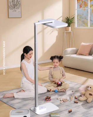 Height Adjustable Floor Lamp with Remote Control, Bright Floor Lamps, Stepless Color Temperature Standing Light