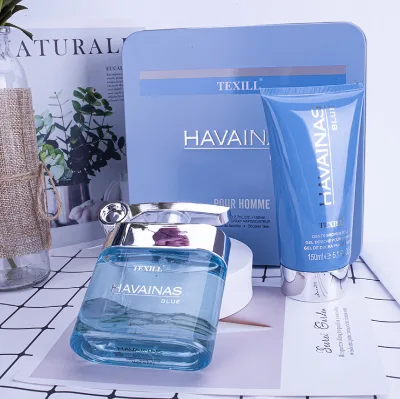 OEM Luxury 2pcs Perfume Gift Set Men for Christmas 150ml Body Wash 100ml Perfume