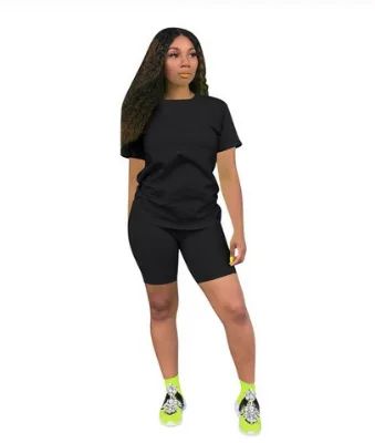 New Shorts Sets Custom Shorts for Women Summer Outfits Women t Shirt and Short Sets Summer 2 Two Piece Short Set Women Biker