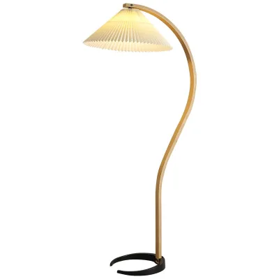 Luxury European Style Modern Wood Standing Floor Lamp LED E27 Dimmable High CRI 90 CE Certified 2-Year Warranty for Hotel Home