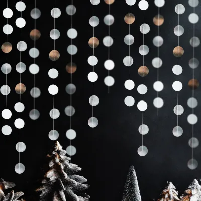 Fu Xin Five-pointed Star Paper Garland Glitter Hanging Flag Birthday Wedding Party Indoor Use Decoration Model ZF--cc0931