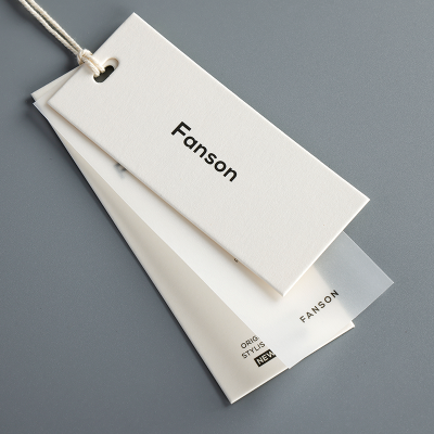 Hot Clothing Garment Using Center Folded Cotton Fabric Printed Clothing logo Tags