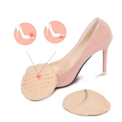 Forefoot Pad Women Socks Invisible Female Summer Cotton High-heeled Short Half Palm Shallow Port On-slip Open Toe Socks