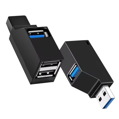 Jue Hong USB 3.0 3-Port Aluminum Alloy Car Splitter Hub with Multi-Function Charging Adapter for Laptop & Office Use-Stock