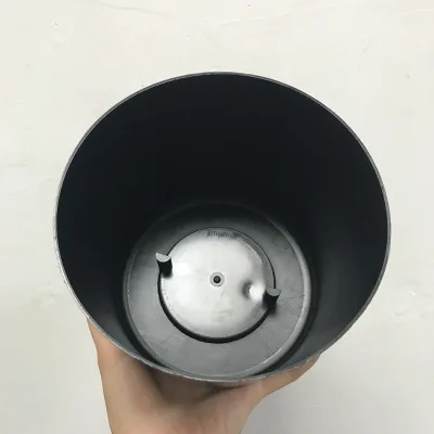 15cm Wide 12.5cm High Black Plastic Pot