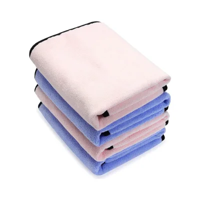 Wholesale Soft Skin-Friendly Dog Bath Towel Embroidered Cross-Border Thick Durable Does Not Drop Hair for Bathroom Use
