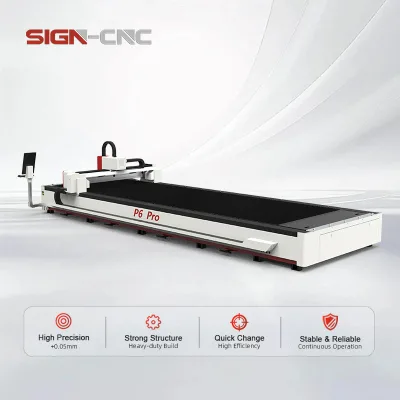 P6 Pro Fiber Laser Cutting Machine Metal Laser Cutting Machines with 6000x2000mm Large Working Area for Sheet Metal