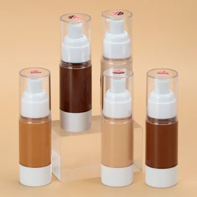 Low Moq Dewy High Quality Foundation Liquid Matte Finish Brown Pore-less Pressed Powder Foundation Vegan