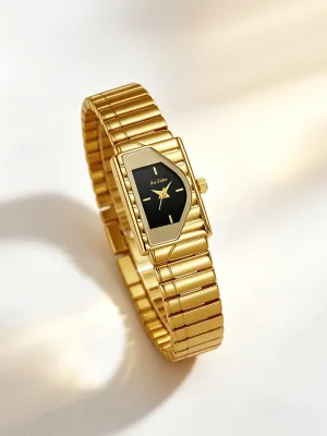 Women's Vintage Quartz Watch Alloy Band Pointer Dial Waterproof 30M Light Luxury Fashion Simple Niche Bracelet Style Watch