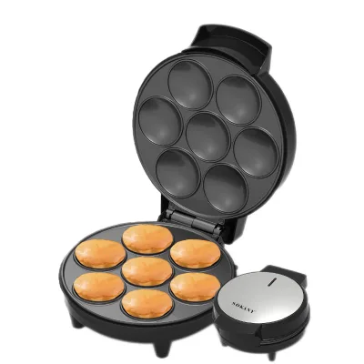 Commercial Compact Makes 7 Hole Mini Treats Non-Stick Cooking Surface Electric Mini Cupcake Maker Machine