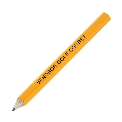 High Quality Yellow Black Golf Pencils with Logo