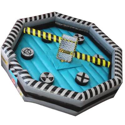 Sport Mechanical Bull Meltdown Inflatable Wipeout PVC Indoor/Outdoor Wipe out Course Eliminator for Adults on Sale