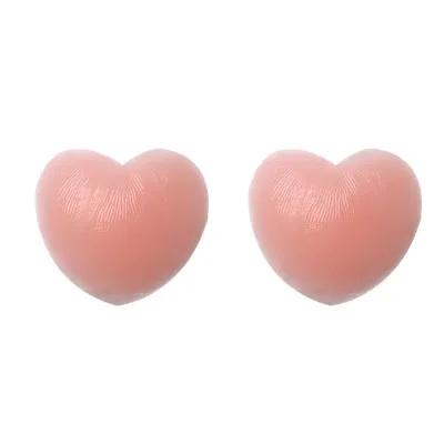 OEM Wholesale Heart Shaped Invisible Washable Seamless Comfortable Silicone Self Adhesive Nipple Cover