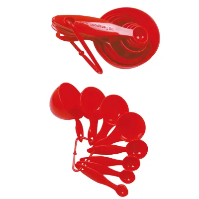 Set of 8pcs Plastic Measuring Cup and Measuring Spoon
